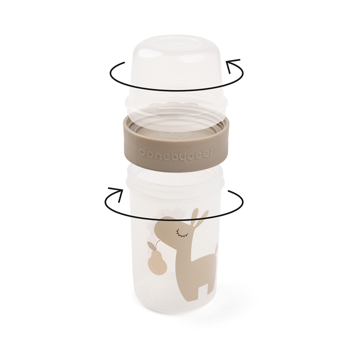 Recipiente de Conservação snack Done by Deer to go 2-way 320ml Happy Clouds Areia-4