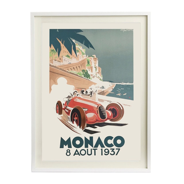- - Lámina Grand Prix Mónaco PSTR Studio + Marco Thor El Corte Inglés.