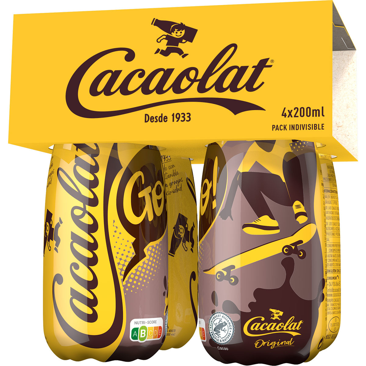 Batido de cacao Sin Gluten pack 4 botellas 200 ml · CACAOLAT ...