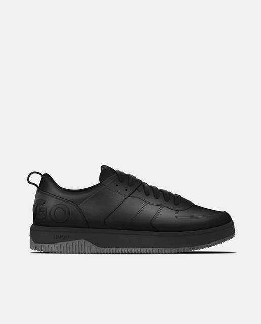 Zapatillas de hombre tipo basket bajas con logotipo y suela de goma
