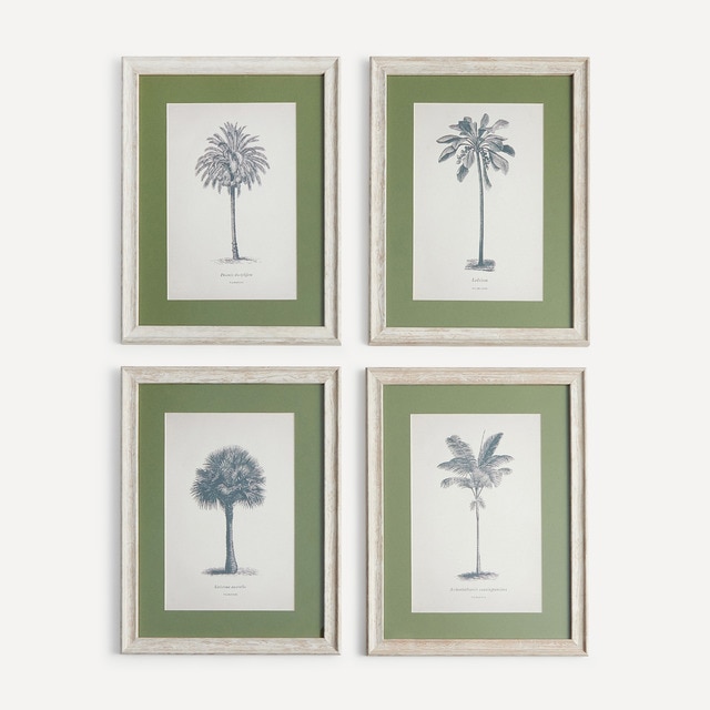 Set de 4 cuadros Palmeras El Corte Inglés