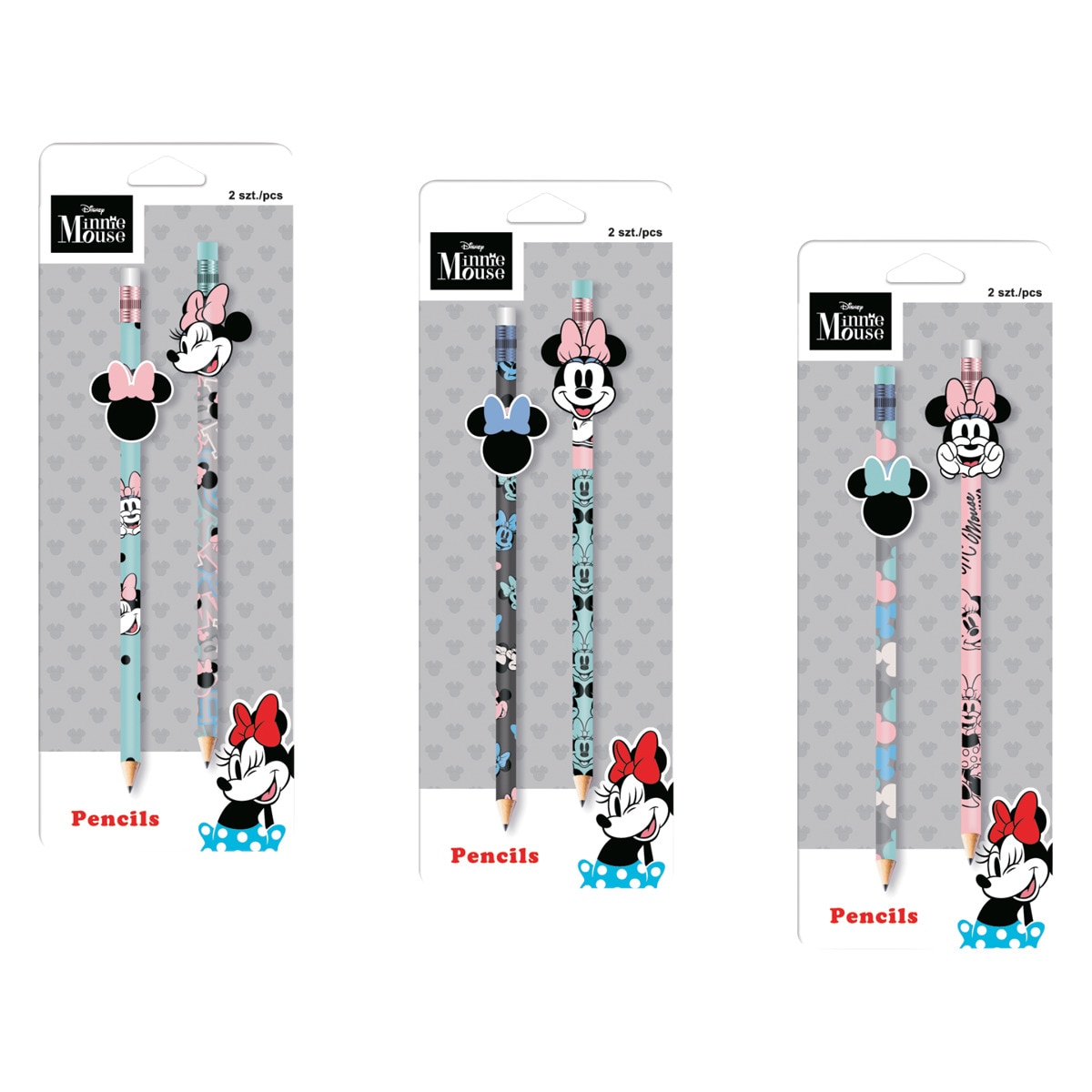 Lapiceros HB con borrador Minnie Mouse