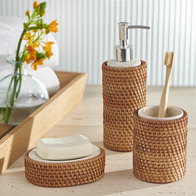 Colección de accesorios de baño Mimbre El Corte Inglés