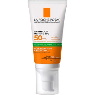 LA ROCHE POSAY protector solar facial Anthelios UV-MUNE 400 gel crema solar SPF 50+ tubo 50 ml anti-brillos