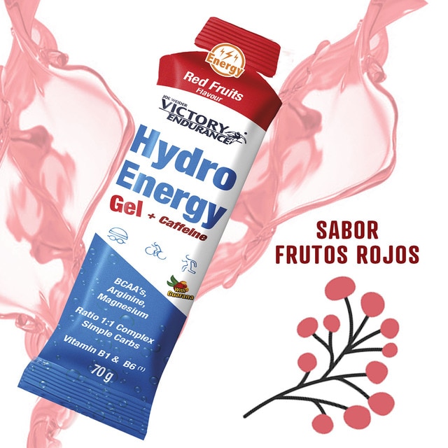 Gel Hydro Energy + Caffeine 70 g Frutos rojos Victory Endurance