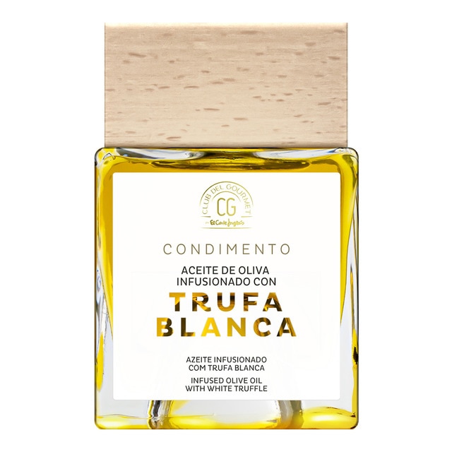Condimento de aceite de oliva virgen extra infusionado a la trufa blanca Club del Gourmet