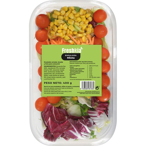FRESHKIA ensalada mixta tarrina 400 g