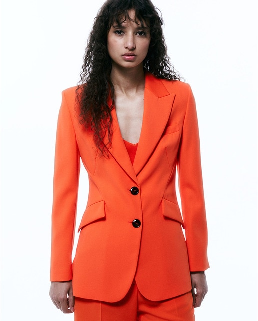 Orange suit jacket clearance womens