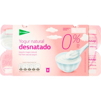 El Corte Inglés Iogurte Magro Natural 0% Pack 8x12 unidades embalagem 125 g