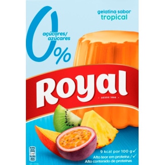 Royal Gelatina de Frutos Tropicais 0% açúcares embalagem 31 g
