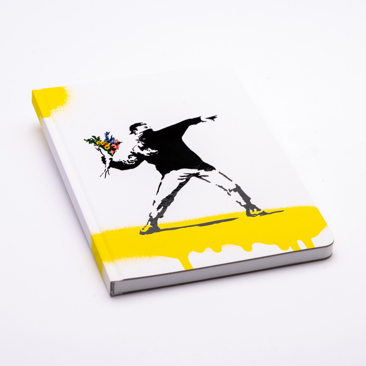 Libreta A5 papel piedra rayada 120 gramos edición especial limitada Banksy dibujo en globos Pininfarina Segno negro.