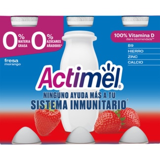 Actimel Iogurte Líquido de Morango 0% M.G. Pack 6 unidades embalagem 100 g