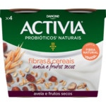 Bifidus Fibras de Aveia & Frutos Secos Pack 4 unidades embalagem 115 g