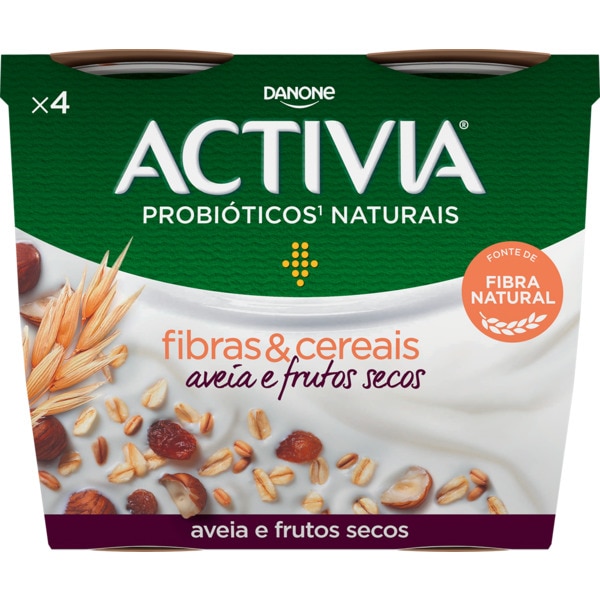 Bifidus Fibras de Aveia & Frutos Secos Pack 4 unidades embalagem 115 g