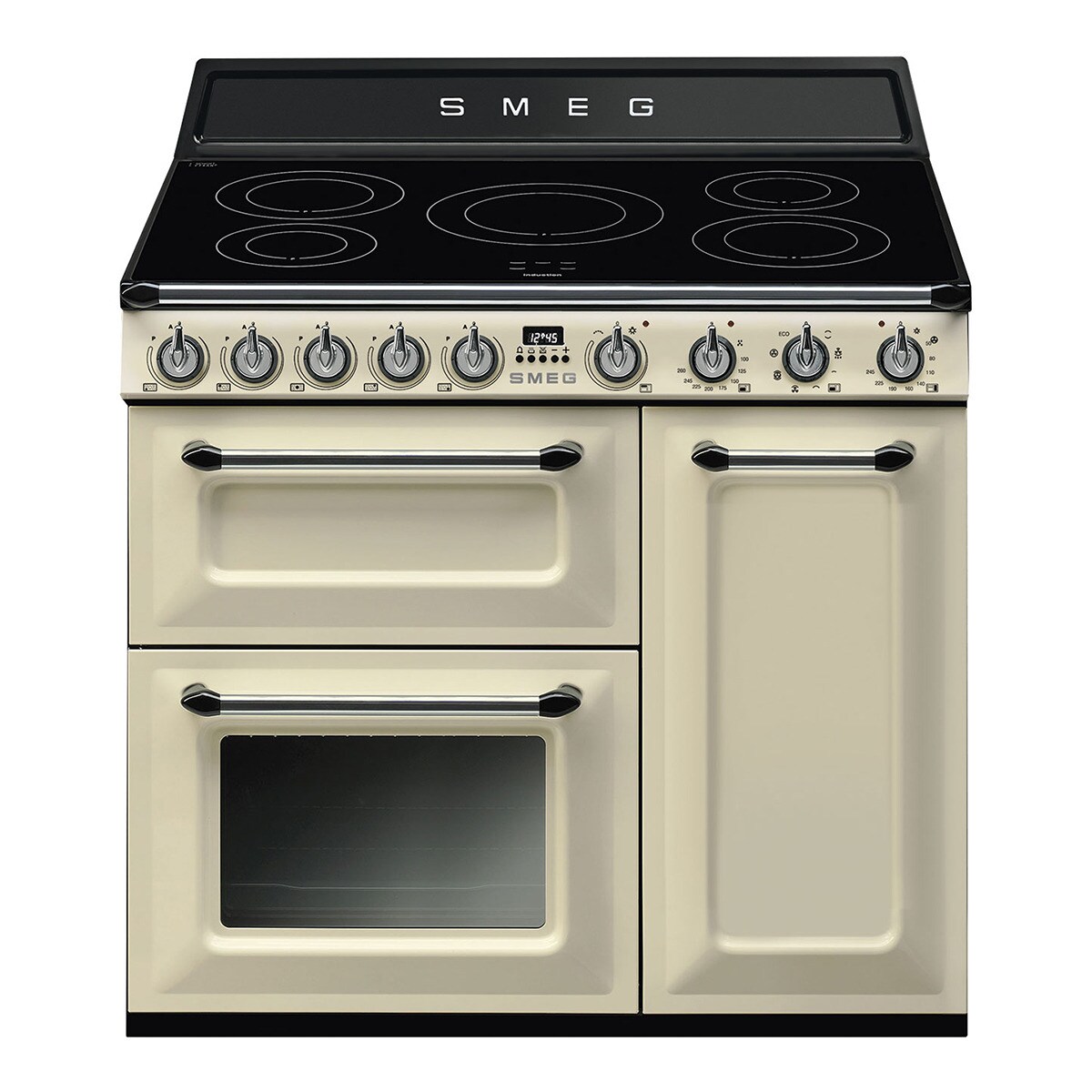 Smeg – Cocina compacta Smeg con placa de gas con 5 zonas y 3 cavidades para horno – TR93IP2.