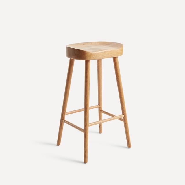 Taburete de cocina de madera de roble Dani El Corte Inglés