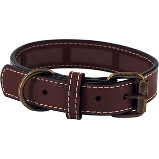 FRED&RITA chocolate leather dog collar 2.5x37 cm 1 each