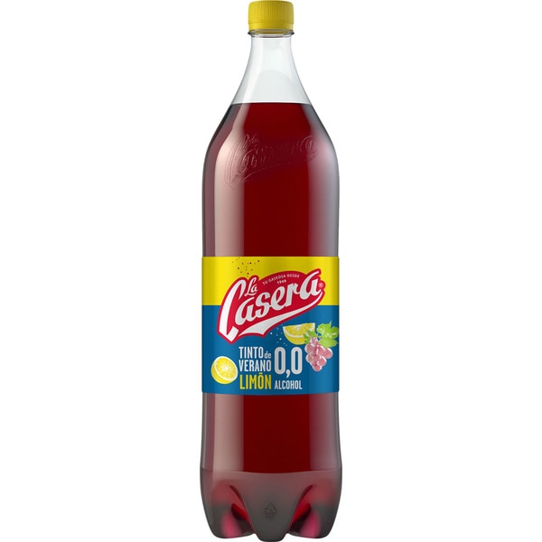 tinto de verano con refresco de limón 0,0% alcohol botella 1,5 l