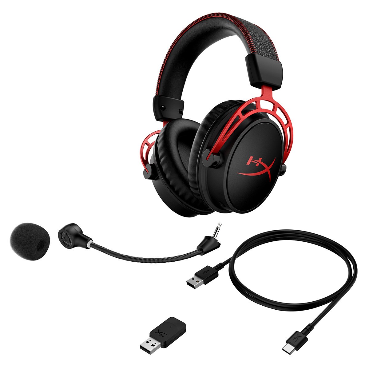 Headset Gaming HyperX Cloud Alpha Sem Fio com Microfone - Preto / Vermelho Preto / Vermelho-5