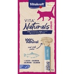 Vita Naturals Liquid Flüssigsnack für Katzen mit Lachs No Grain 5 Verpackungen 15 g