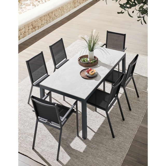 Colección de comedor de jardín con mesa Eternal, silla y sillón Mikonos