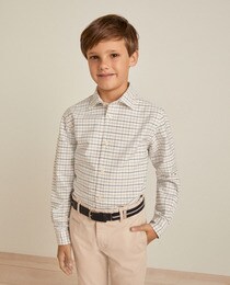 Chemise à outlet carreaux enfant