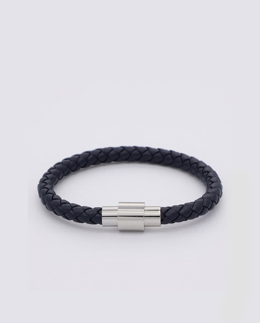 Pulsera cuero azul