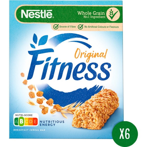 Barras de Cereais de Trigo Integral Pack 6 embalagem 141 g