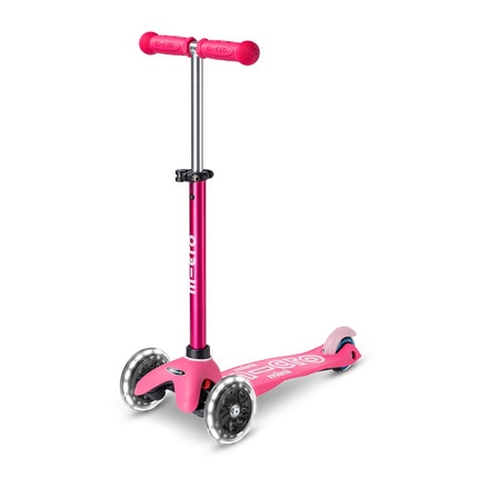 Patinete Mini  Deluxe LED Rosa