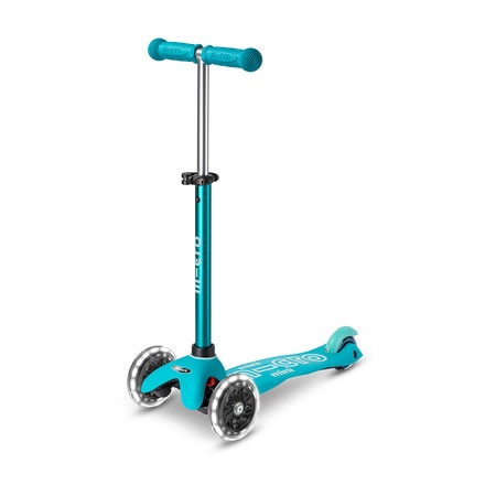 Patinete Mini  Deluxe LED Aqua