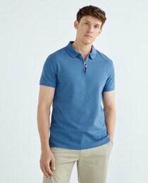 Men's slim-fit short-sleeve polo shirt