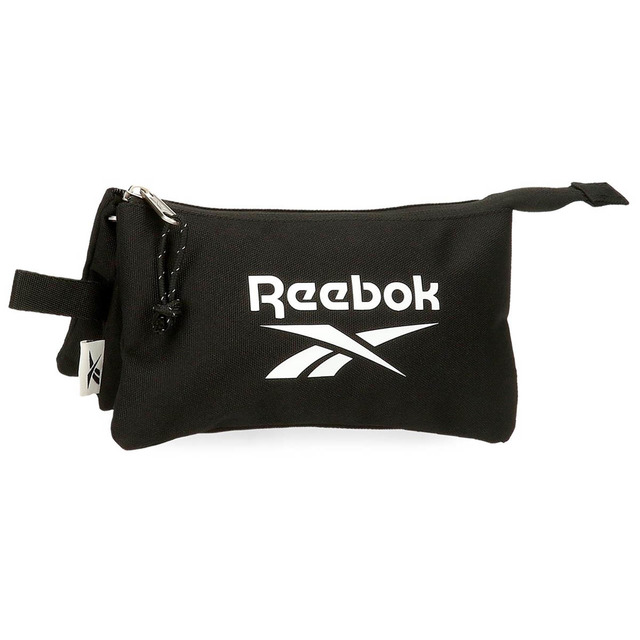 Estuche Boston tres compartimentos Reebok negro.