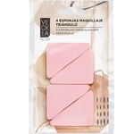 esponja de maquillaje triángulo blister 4 unidades