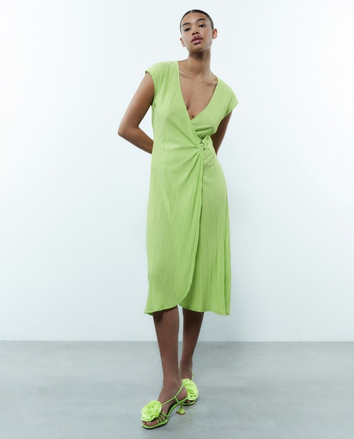 Vestido arandela plisado