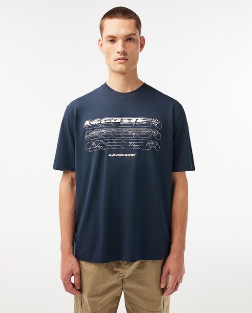 Lacoste men's loose fit organic cotton piqué T-shirt