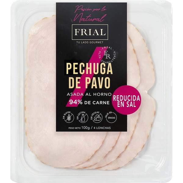 Pechuga De Pavo Asada Al Horno Reducida En Sal Y Bajo En Grasas En Lonchas Envase 100 G Sin