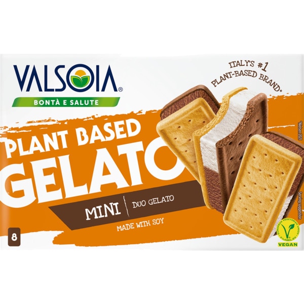 Gelado Sandwich de Soja Vegan Pack 8 embalagem 320 g