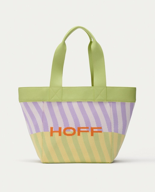 Bolso de hombro tipo Tote Hight con ondas multicolor