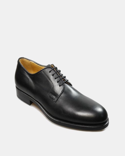 Chaussures à lacets homme en cuir à empeigne lisse et semelle en cuir