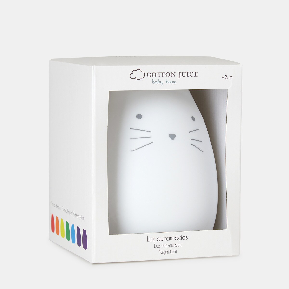 Luz de presença Gatinho branco Branco-4