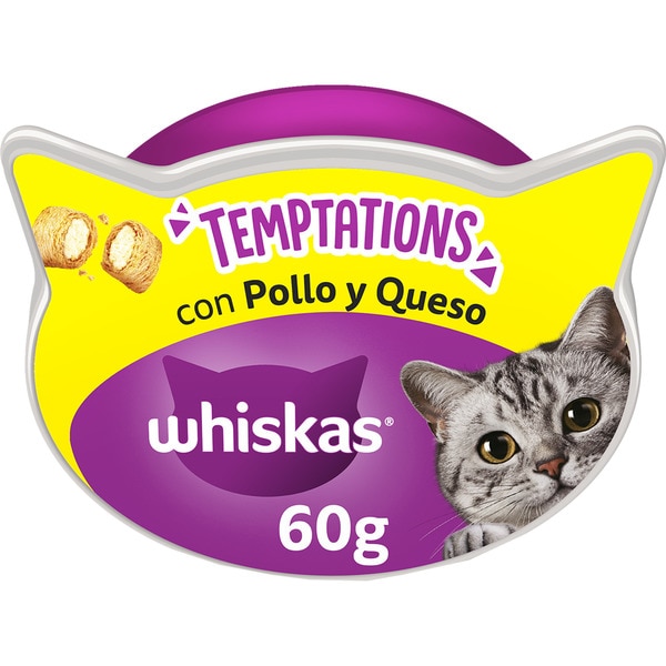Temptations Snacks für Katzen mit Hühnchen- und Käse Becher 60 g