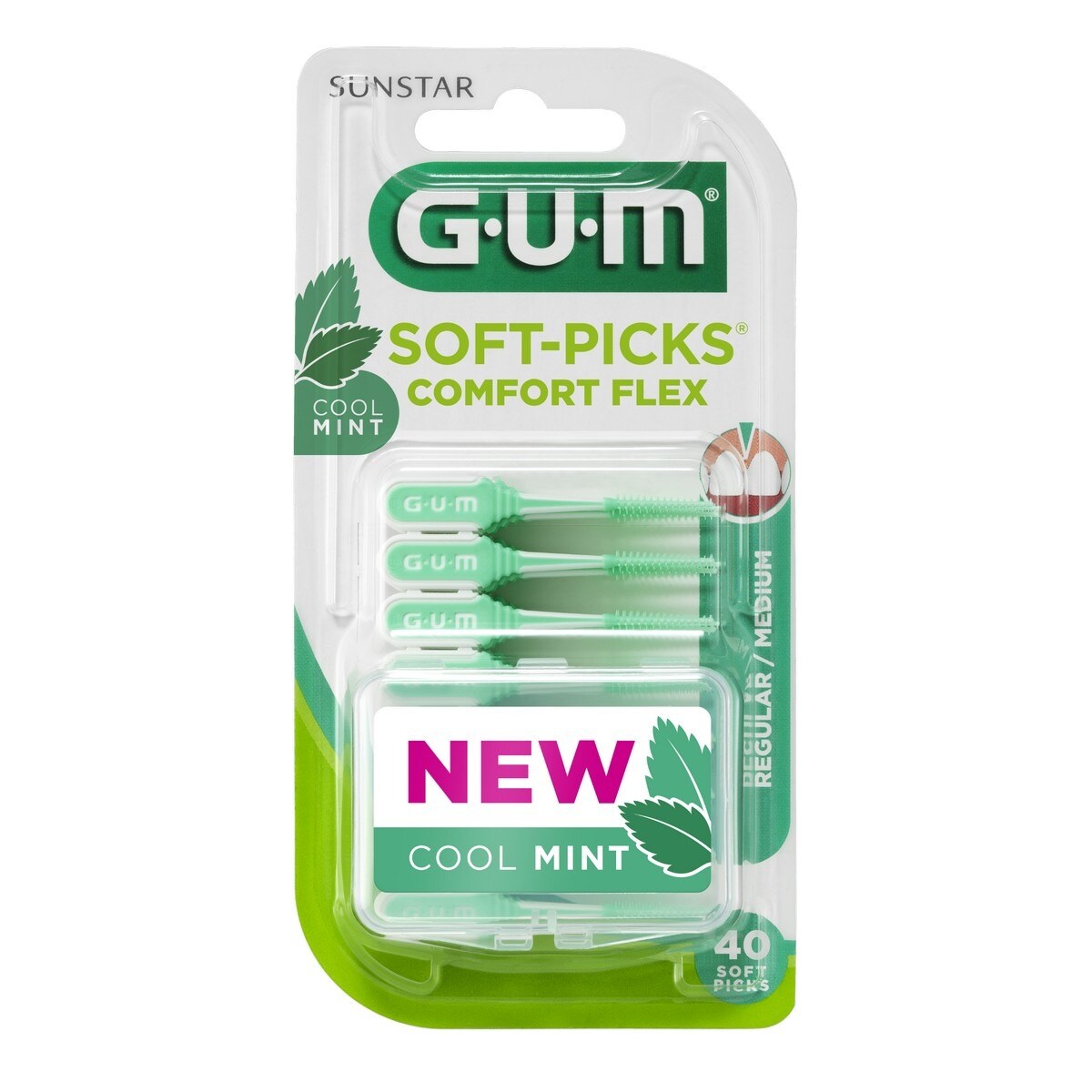 Imagem 0 de Soft-Picks Confort flex Menta Tamanho Médio