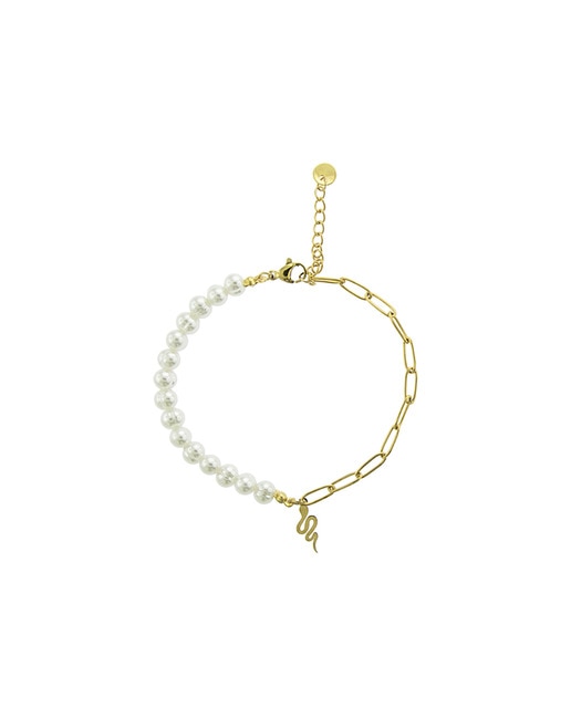 Charm Snake Perlas Gold