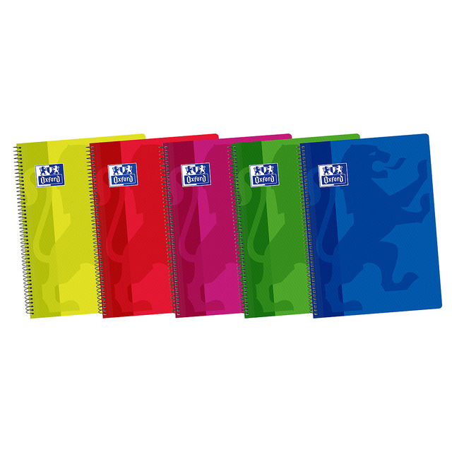 Cuaderno Tamaño Folio 80 Hojas con Cuadrícula 4 x4 mm Tapa Plástico Oxford.