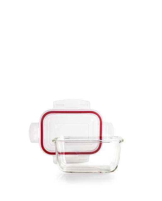 Contenedor de vidrio rectangular 900 ml