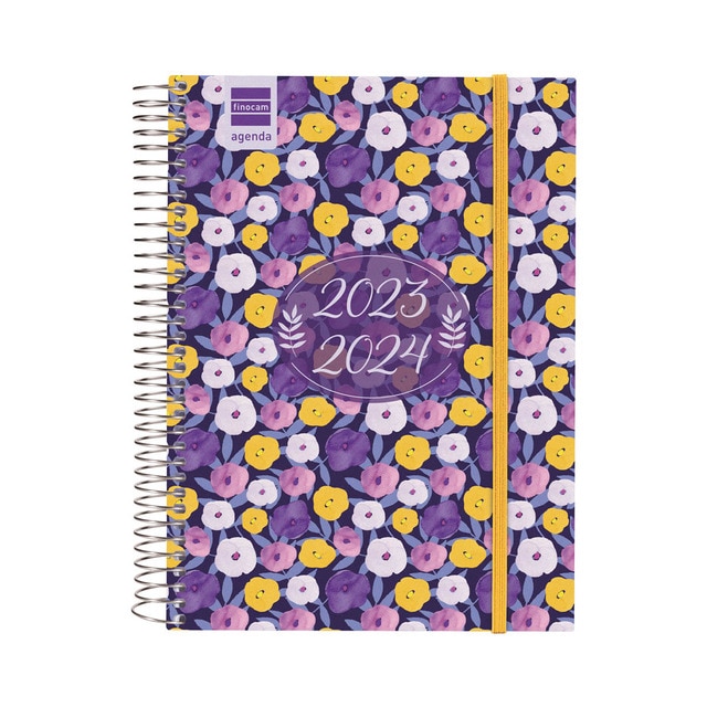 Agenda curso 2023-2024 Secundaria 1/4-155x212 1 día página Lilac Finocam multilingüe.