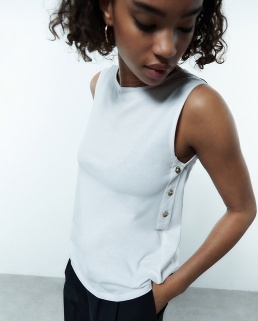 Camiseta tirantes lisa de mujer