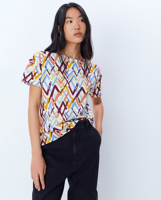 Women's basic printed T-shirt