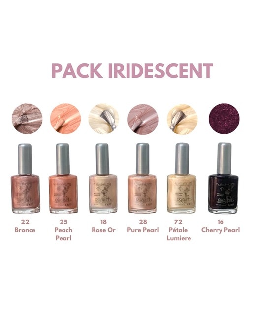 Pack iridiscent 6 esmaltes secado rápido