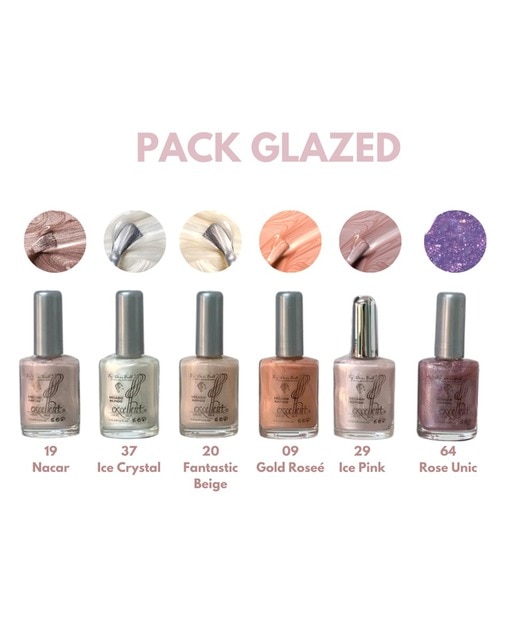 Pack glazed 6 esmaltes de secado rapido